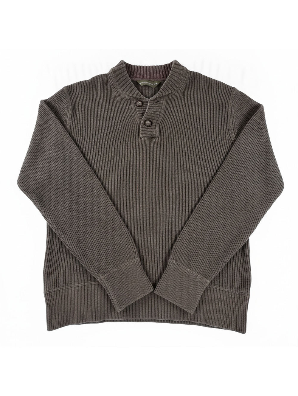 Eddie Bauer Men's Pullover Sweater Medium Brown Cotton Casual Knit
